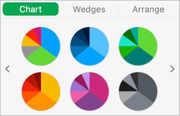Chart styles in the Chart tab of the Format sidebar.