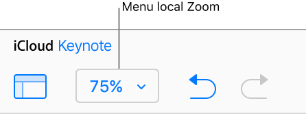 Le menu Zoom de la barre d’outils.