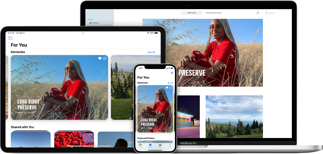 La misma presentación de Keynote que se muestra en una ventana de edición en un iPhone, iPad y Mac.