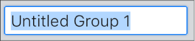 Le champ de texte Créer un groupe.
