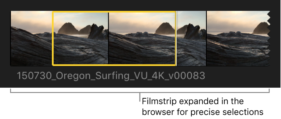 A filmstrip shown expanded in the browser
