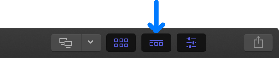 The Timeline button in the toolbar