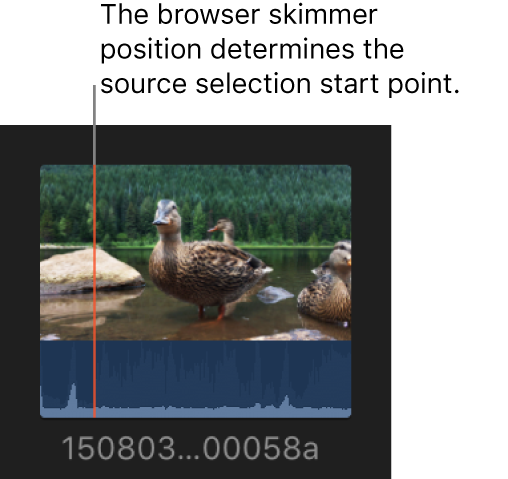 The skimmer positioned on a clip in the browser