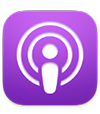 el icono de la app Podcasts