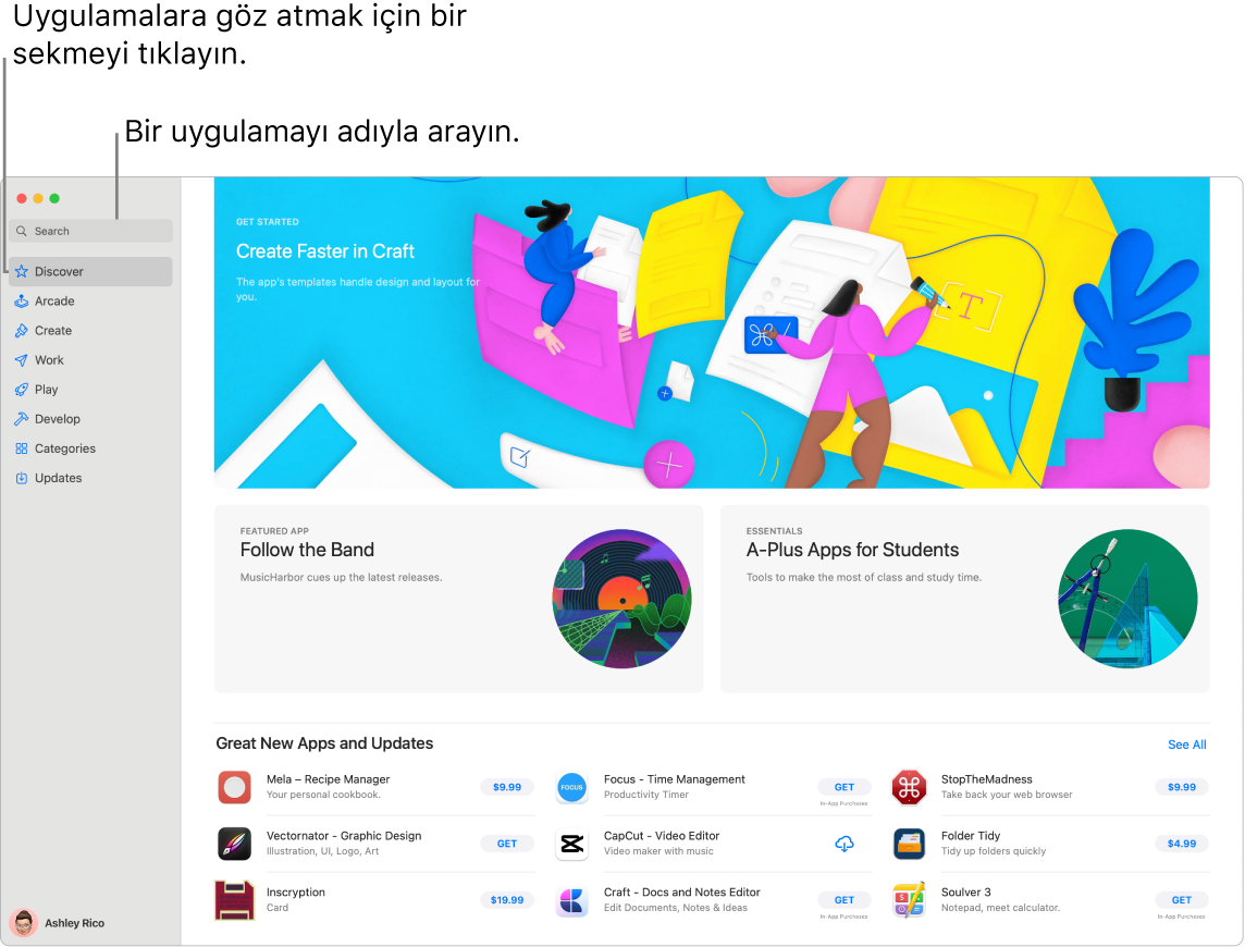 Arama alanını ve Safari Genişletmeleri sayfasını gösteren App Store penceresi.