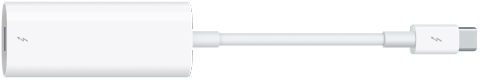 Thunderbolt 3 (USB-C) liidese Thunderbolt 2 adapter.