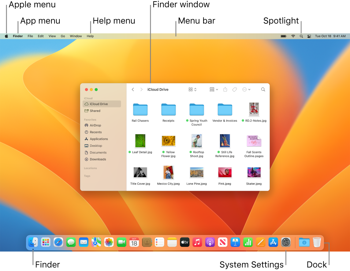 The Desktop Menu Bar And Help On Your Mac Apple Suppo vrogue.co