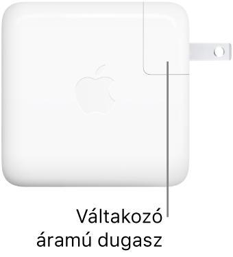 A 67 W-os és 96 W-os USB-C-tápegység.