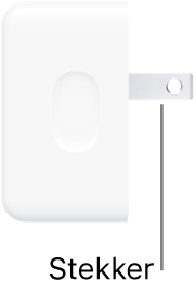 De compacte lichtnetadapter van 35 W met twee USB-C-poorten.