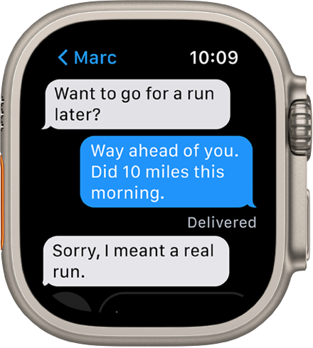 apple watch ultra text messages