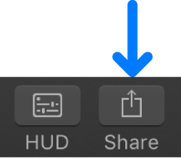 Share button in the toolbar