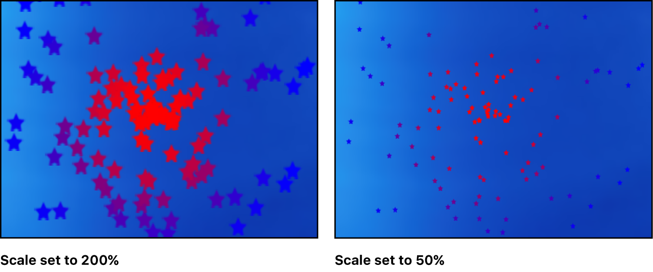 Canvas showing effect of Scale parameter