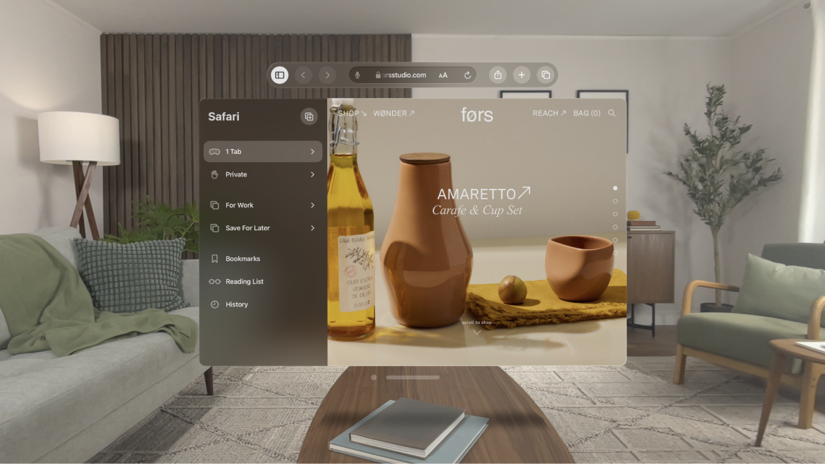 Browse the web using Safari on Apple Vision Pro - Supporto Apple (IT)
