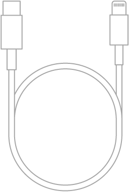 Das USB-C-auf-Lightning-Kabel.