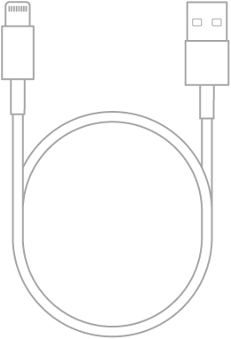 Kabel Lightning ke USB.