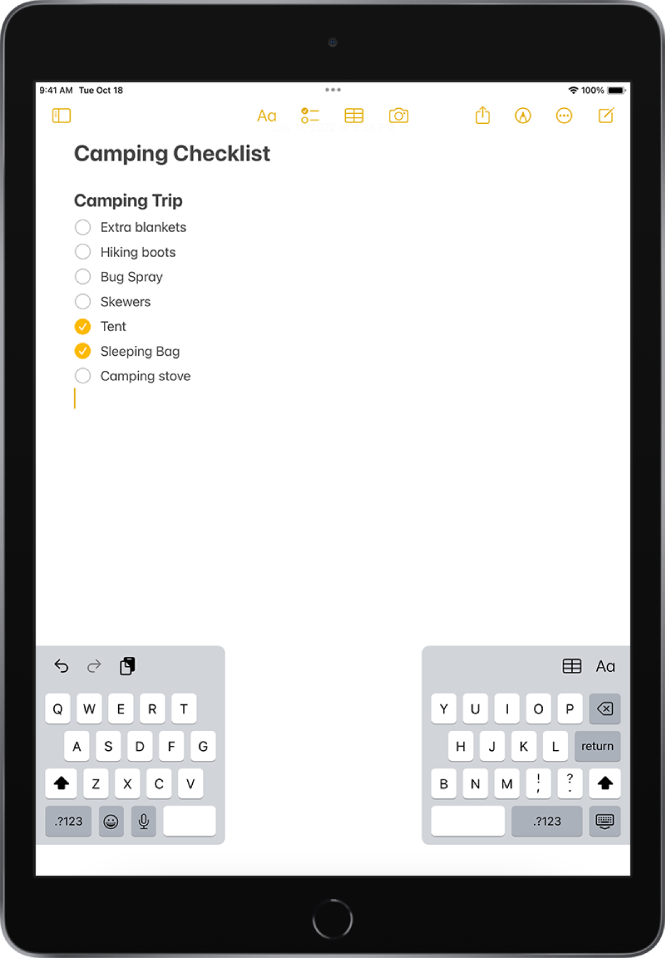 ipad air split keyboard