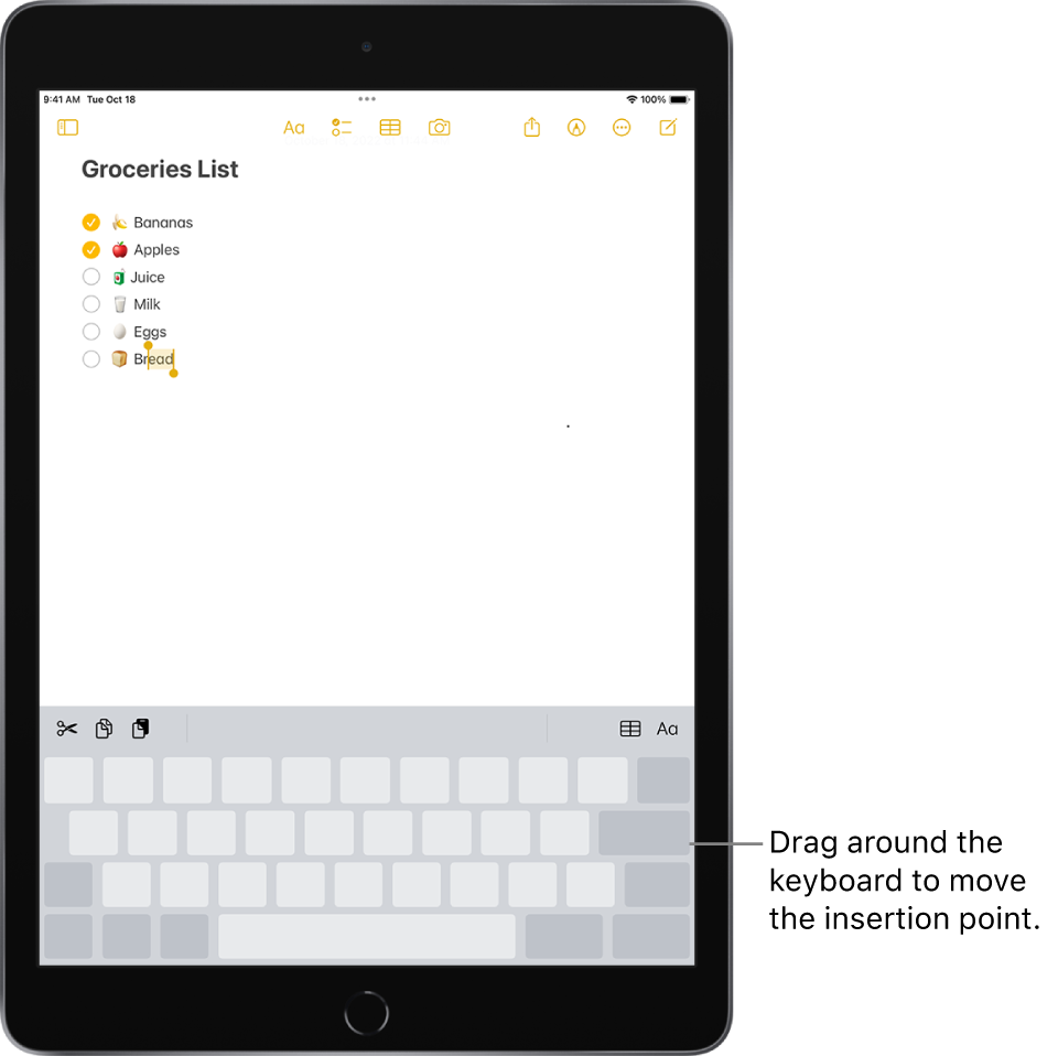 ipad keyboard display split