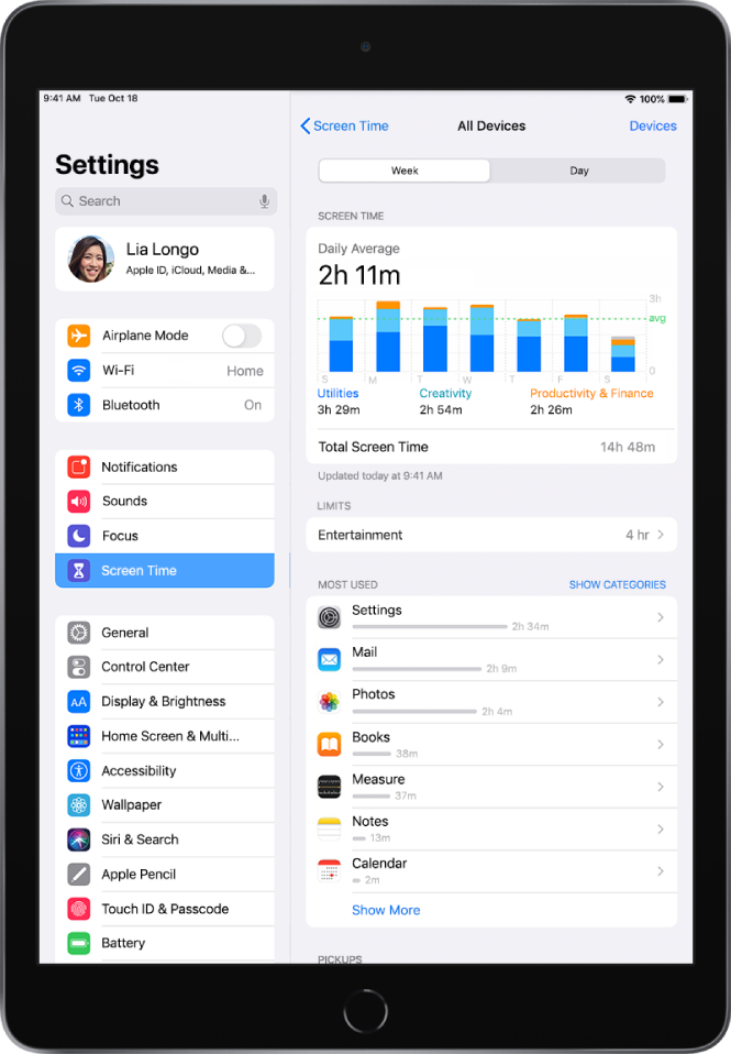 Melacak durasi layar Anda di iPad - Apple Support (ID)