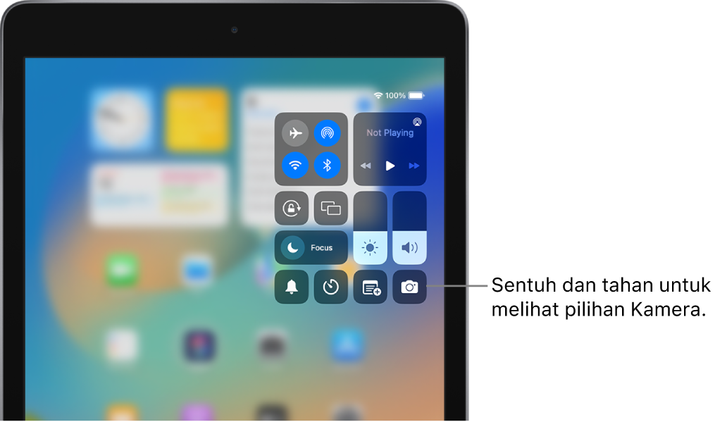 Menggunakan dan menyesuaikan Pusat Kontrol di iPad - Apple Support (ID)