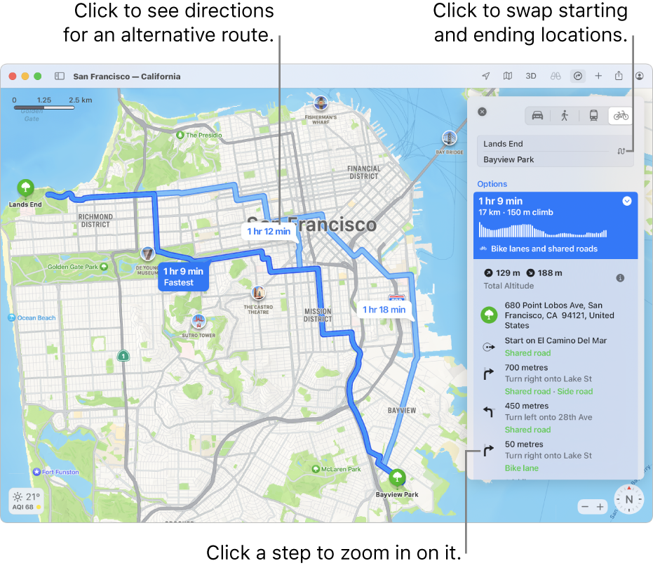 From To Directions Map Get Directions In Maps On Mac - Apple Support (Nz)