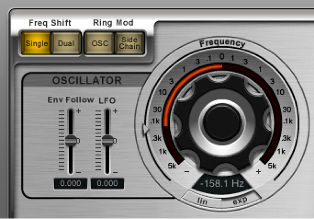 The Ringshifter Oscillator controls.