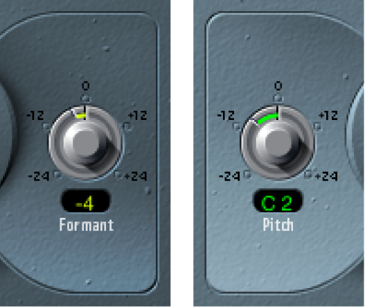 The Vocal Transformer Formant and Pitch controls.