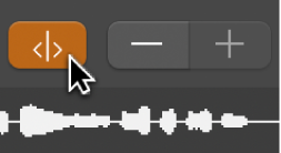 图。音频文件编辑器中的“瞬变编辑模式”按钮。