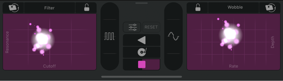 Controles do Remix FX.