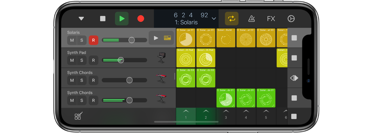 Воспроизведение проекта в Logic Remote.