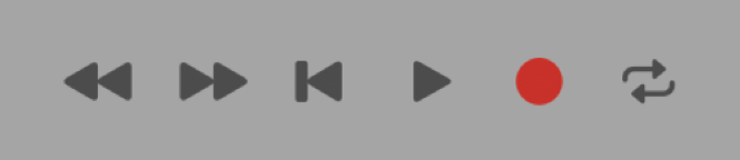 Transport buttons, showing Play button selected.