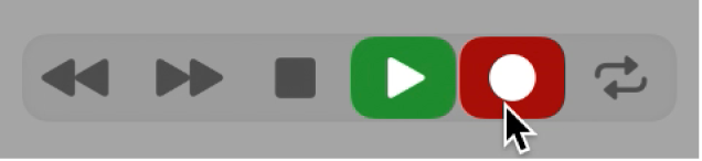 Transport buttons with Play button selected.