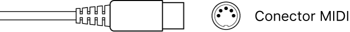 Imagine a conectorului MIDI.