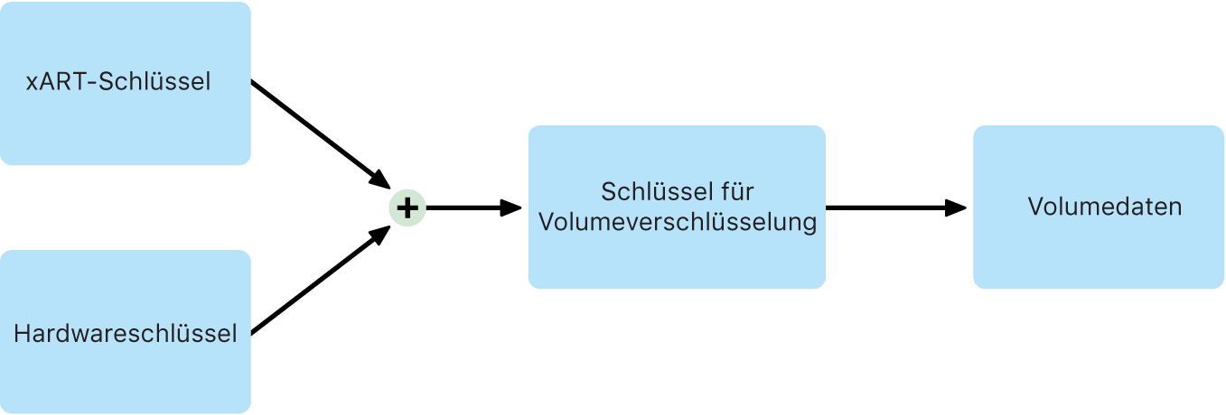 Prozess der internen Volumeverschlüsselung bei deaktivierter FileVault-Funktion in macOS