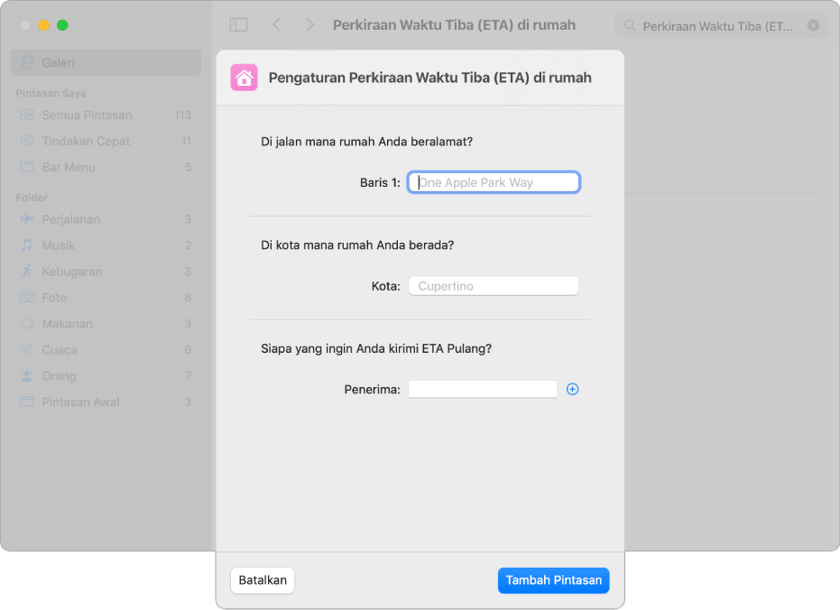 Pertanyaan pengimporan ETA ke Rumah.