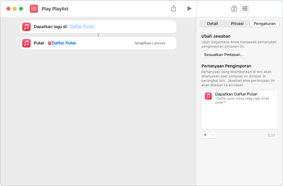 Teks pertanyaan pengimporan.