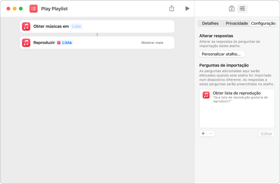 Texto da pergunta de importação.