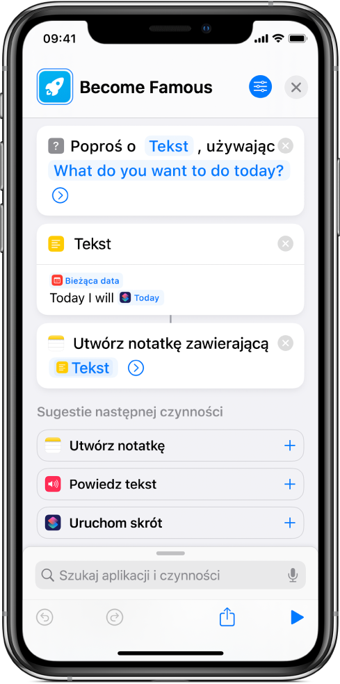 Skrót Tekst zawierający monit.