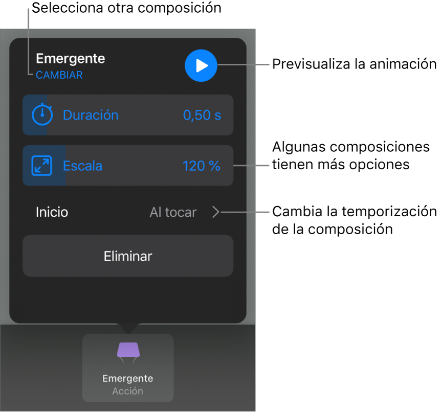 Animar objetos de una diapositiva en la app Keynote del iPad - Soporte  técnico de Apple (ES)