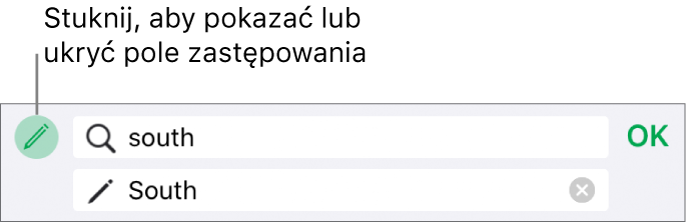 Narzędzia znajdowania i zastępowania tekstu.