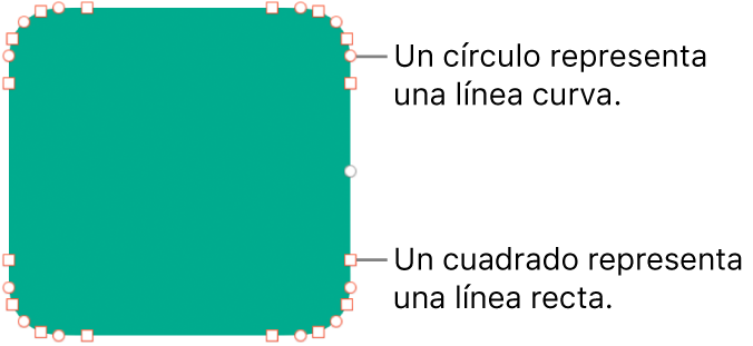 Una figura con puntos editables.