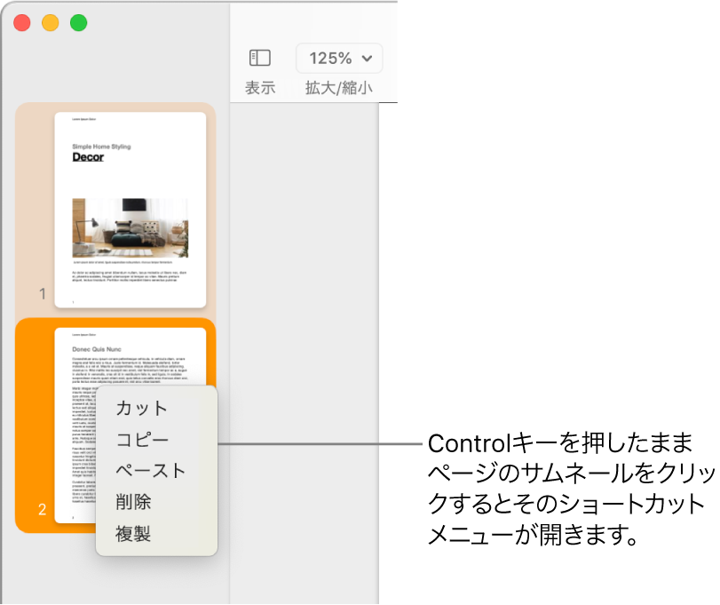 Macのpagesでページまたはセクションを複製する Apple サポート 日本