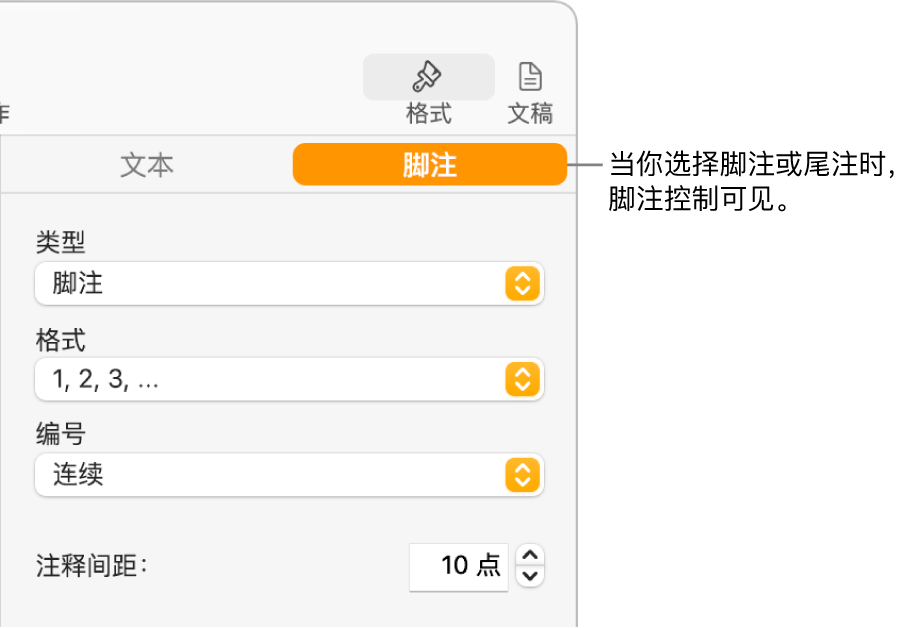 在mac 上的pages 文稿中使用脚注和尾注 官方apple 支持 中国