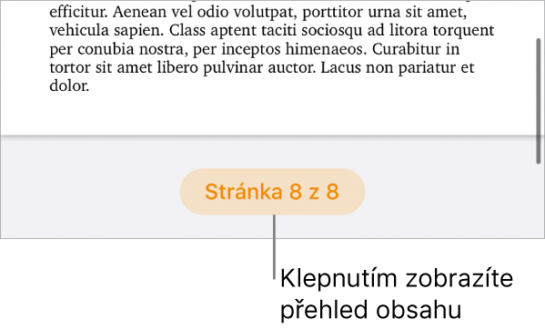 Otevřený dokument s číslem stránky „3 z 3“ dole uprostřed obrazovky