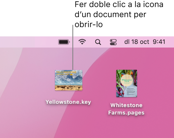 Un document del Numbers a l’escriptori.