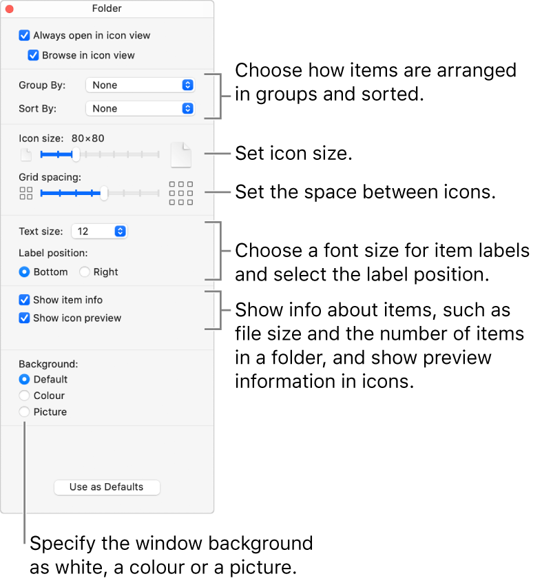 Change View Options In The Finder On Mac Apple Support In