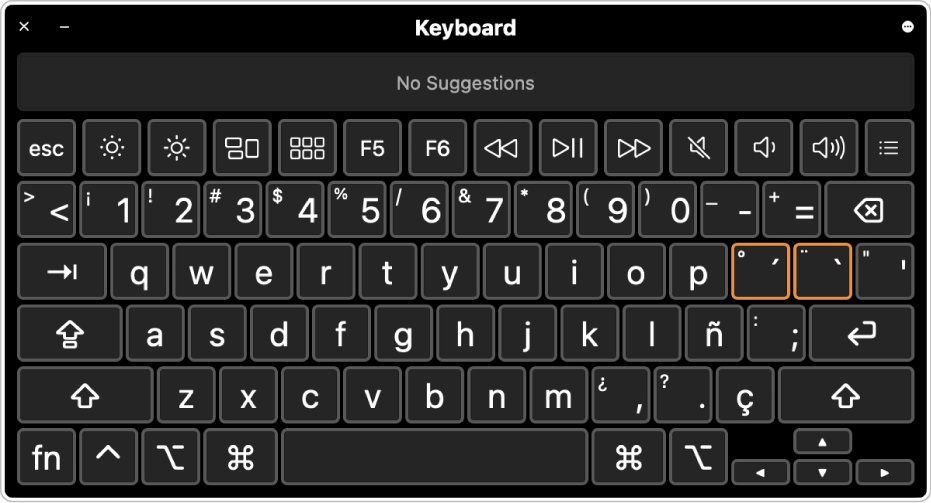 mac os keyboard