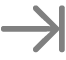 símbolo de la tecla Tabulador derecha