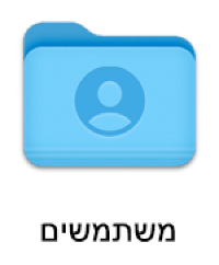 התיקיה ״משתמשים״.