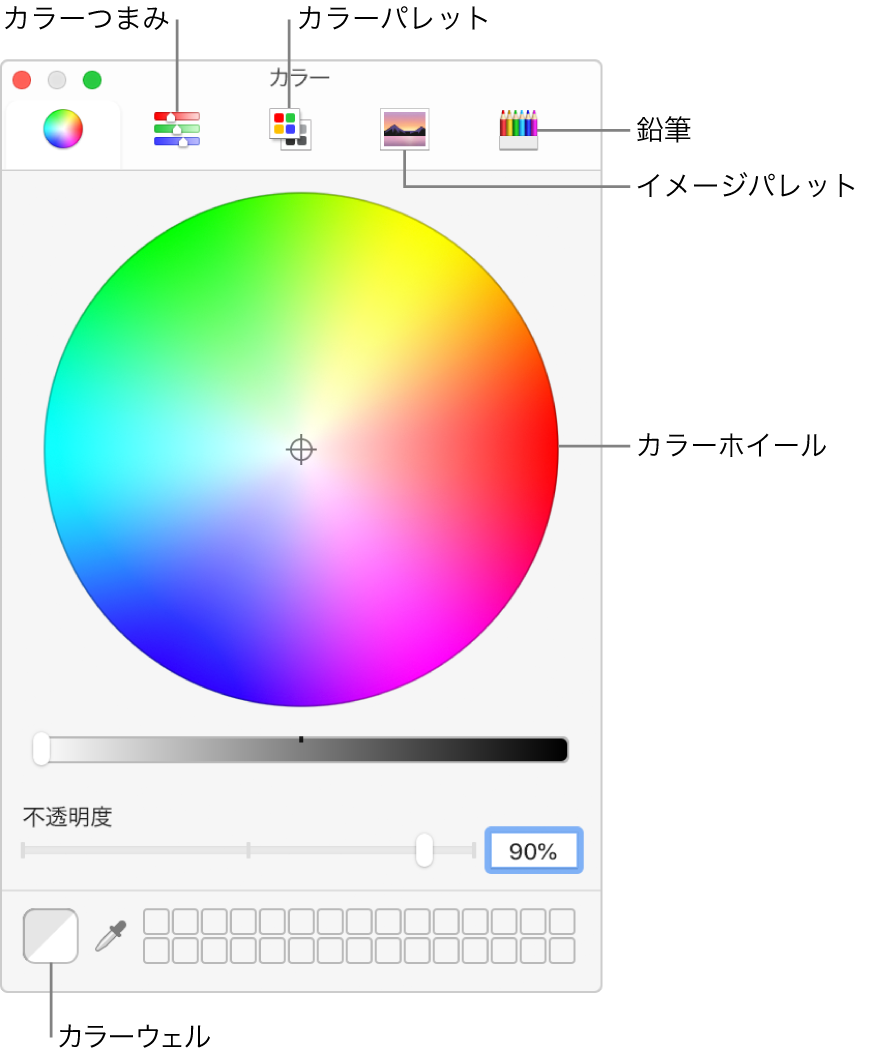 Macの書類でカラーを使用する Apple サポート 日本