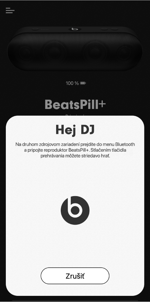 Režim DJ v apke Beats čaká na pripojenie druhého zariadenia